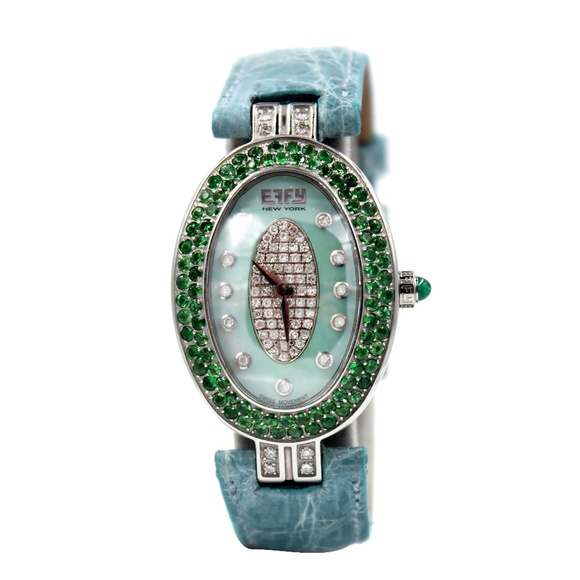 Tsavorite Diamond 4.10 Tcw Unisex Luxury Watch main image 8
